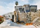 Израильский пейзаж,акварель, картина для дома, картина на продажу