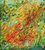 95 - Mood № עלי שלכת ברוח ציורי אווירה,ציורי אבסטרקט, תמונות ציורי אוירה, תמונות קנבס לסלון, ציור לסלון, ציור נוף ישראלי