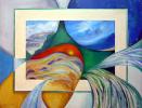 israeli painting,painting for home design,oil on canvas,fishing boats,seascape