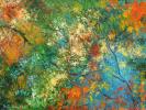 № Mood -41, Bouganvillea Blossom abstract painting, home design,ציור מופשט, ציורים לעיצוב בית ומשרד, Betty Rubinstein,