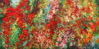 Whispers of Petals, № Mood -74 abstract painting, תמונות אבסטרקט לסלון ,ציור מופשט, ציורים לעיצוב בית ומשרד, Betty Rubinstein,