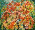Spring BLlossom-2, № Mood -76 painting of Israeli landscape, mood painring on canvas, for home design , oil colors, bettyart